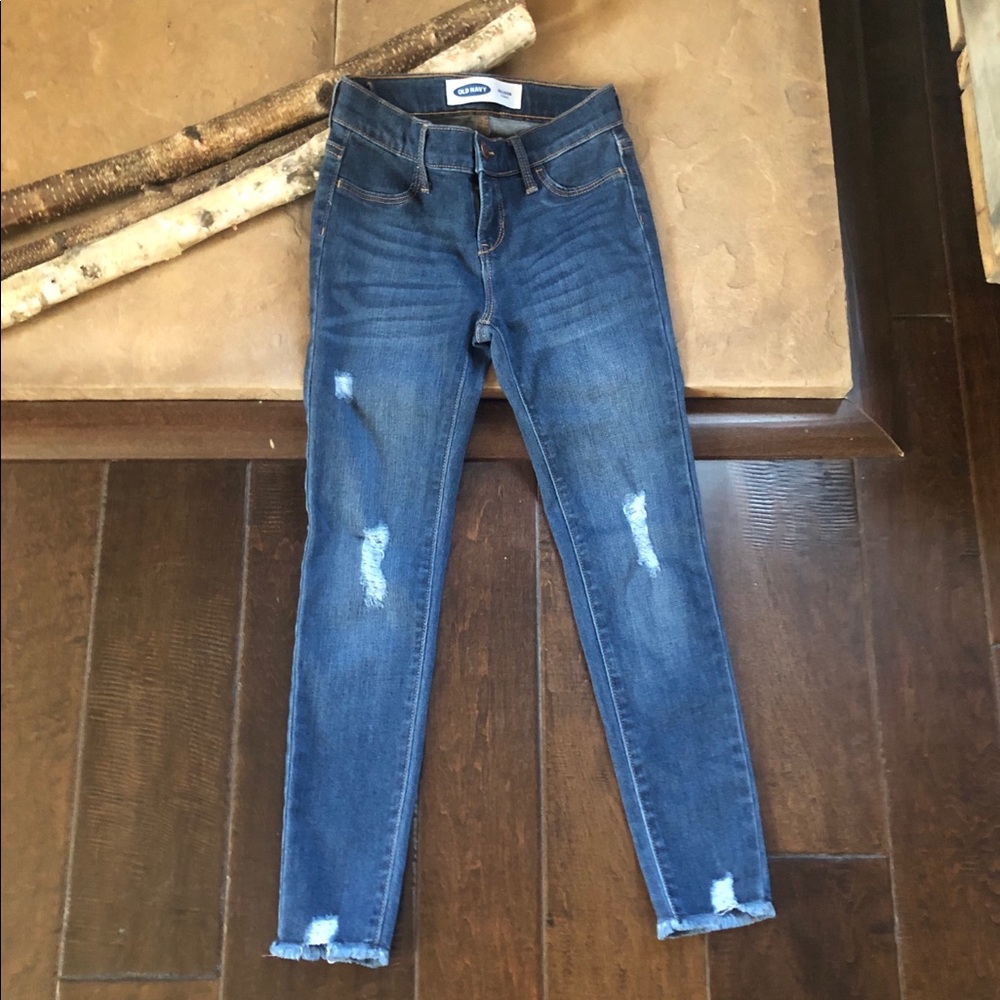 Distressed Ballerina Jeggings. NWOT, Girls Size 7